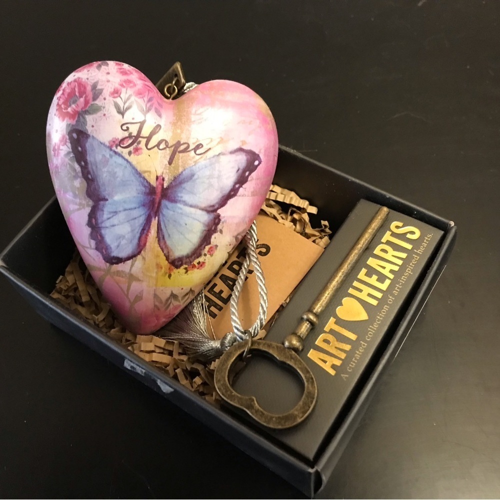Decorative Heart with Butterfly Design - Picture 2 of 4
